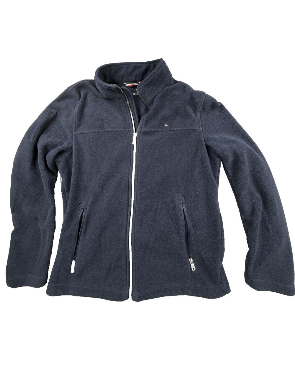 Tommy‎ Hilfiger Men's Medium Blue Classic Full Zip Polar Fleece Jacket Coat
